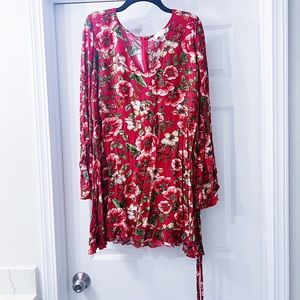 Forever 21 Red Flower Dress